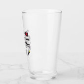 Glas - EDCC-logo in zwart-wit met kleuren (Links)
