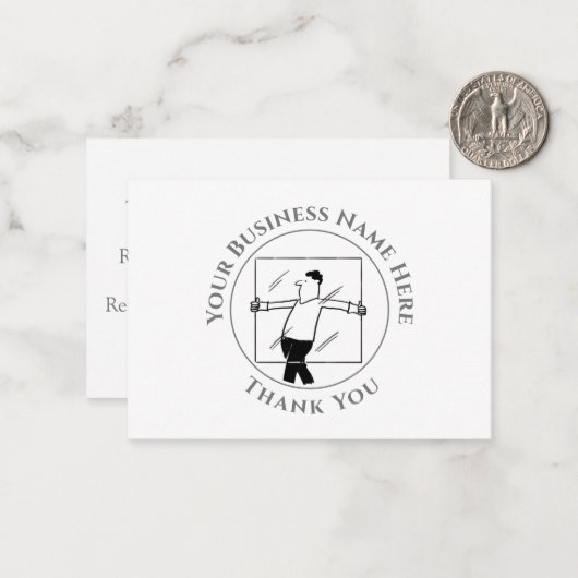 Glas en Glazen Hartelijk dank Notitiekaartje (Voorkant / Achterkant in situ)