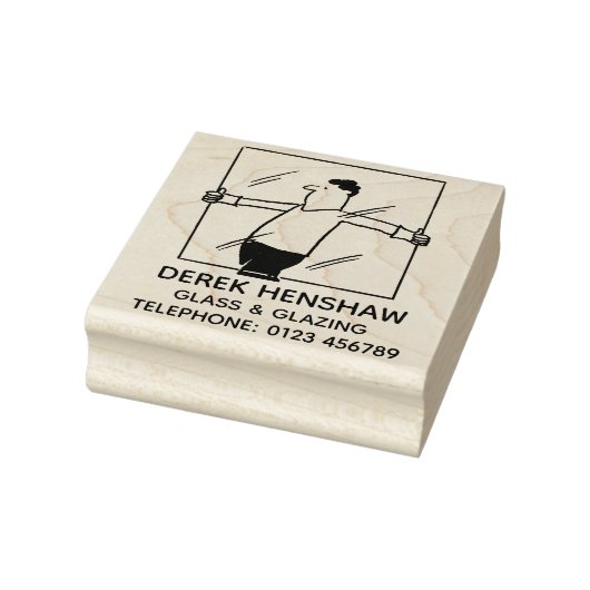 Glas- en glazenmakerswerk. glasfabricage rubberstempel (Stempel)