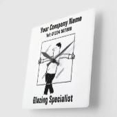Glas en Glazing Business Kantoor Wall Clock Vierkante Klok (Hoek)