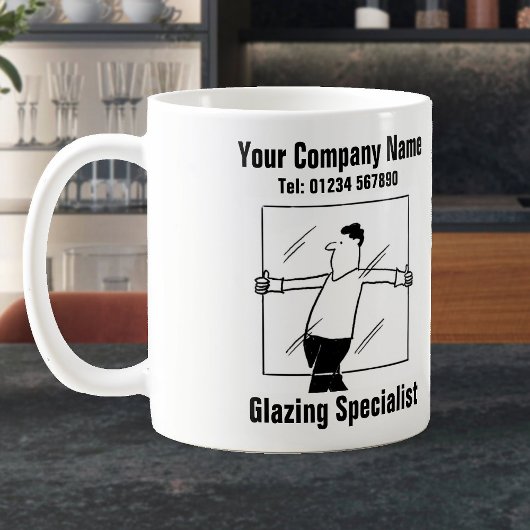 Glas en Glazing Company. Glazier Koffiemok