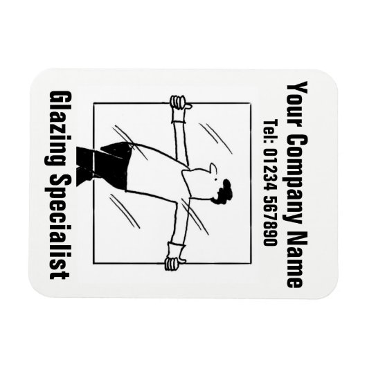 Glas- en GlazingsCartoon Magneet (Horizontaal)