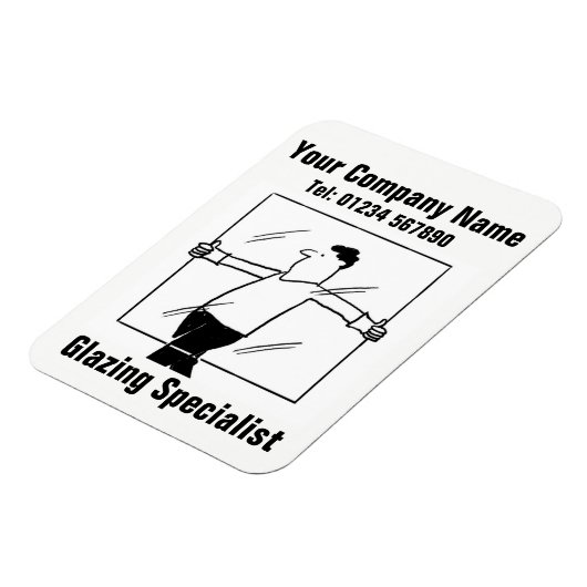 Glas- en GlazingsCartoon Magneet (Linkerzijde)