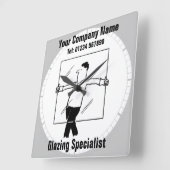 Glas- en GlazingsCartoon Vierkante Klok (Hoek)