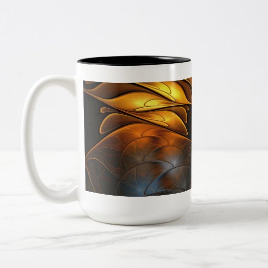 Glas en goud tweekleurige koffiemok (Links)