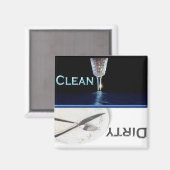 Glas en Schone en Vuile Vaatwasser Magneet (Voorkant / Achterkant)