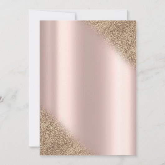 Glas, Fles Glitter Bokeh Brunch & Bubble Kaart (Achterkant)