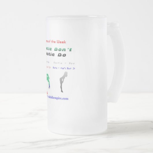 glas - geen laarzen matglas bierpul (Voorkant rechts)