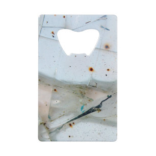 Glas, gekookt en geroosterd creditkaart flessenopener