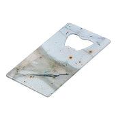 Glas, gekookt en geroosterd creditkaart flessenopener (Voorkant Gekanteld)