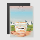 Glas geld reizen pot (Voorkant / Achterkant)