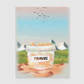 Glas geld reizen pot (Voorkant)