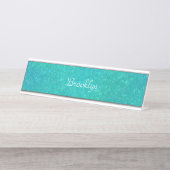 Glas, gepersonaliseerd bureau naambordje (Voorkant)