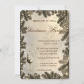 Glas, goud, boomtakken, kerst in bedrijven kaart (Voorkant)