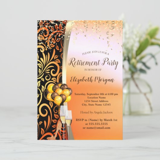 Glas-goudzwaluwen, hoge hakken, Pensioenpartij Kaart (Staand voorkant)