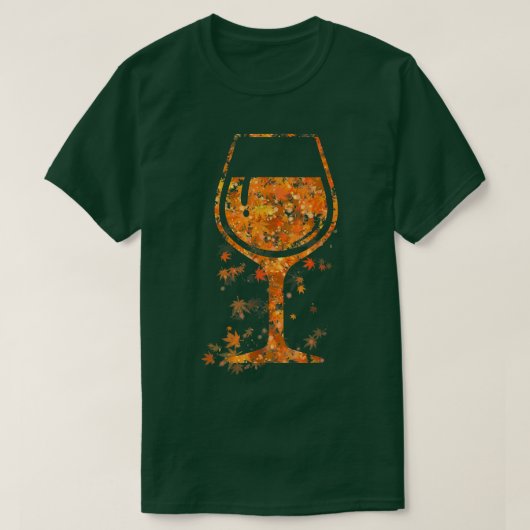 Glas Herfst in de herfst van leder van wijngaarden T-shirt (Design voorkant)
