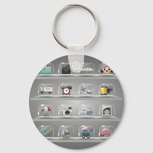 Glas Iconen1 Sleutelhanger (Voorkant)