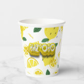 Glas In Acrylica-elqares-Citron Papieren Bekers (Voorkant)