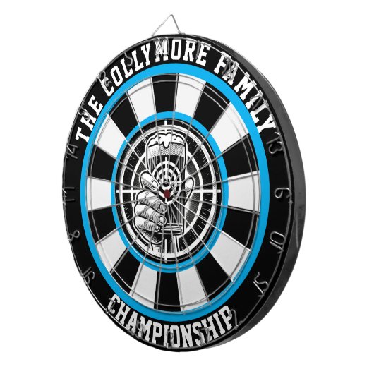 Glas in de hand dartbord (Voorkant Rechts)