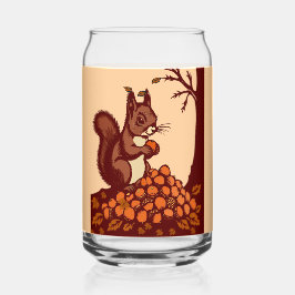 🐿️ Glas in de vorm van een blikje Eekhoorn Herfst