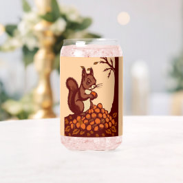 🐿️ Glas in de vorm van een blikje Eekhoorn Herfst