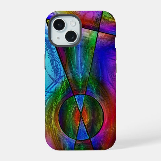 GLAS IN LOOD 1 iPhone 15 CASE (Achterkant)