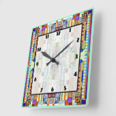 Glas in lood 2 vierkante klok (Hoek)