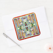 GLAS IN LOOD 2 VIERKANTE STICKER (Envelop)