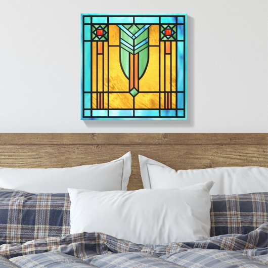 GLAS IN LOOD 3 CANVAS AFDRUK (Insitu (Slaapkamer))