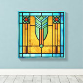 GLAS IN LOOD 3 CANVAS AFDRUK (Insitu (Houten vloer))