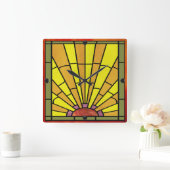 GLAS IN LOOD 3 VIERKANTE KLOK (Huis)