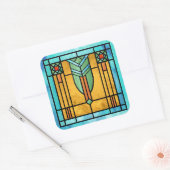 GLAS IN LOOD 3 VIERKANTE STICKER (Envelop)