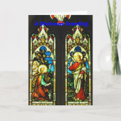 Glas in lood #4 feestdagen kaart (Voorkant)