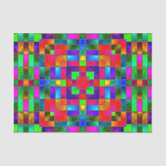 Glas in lood 6 tissuepapier (Voorkant)