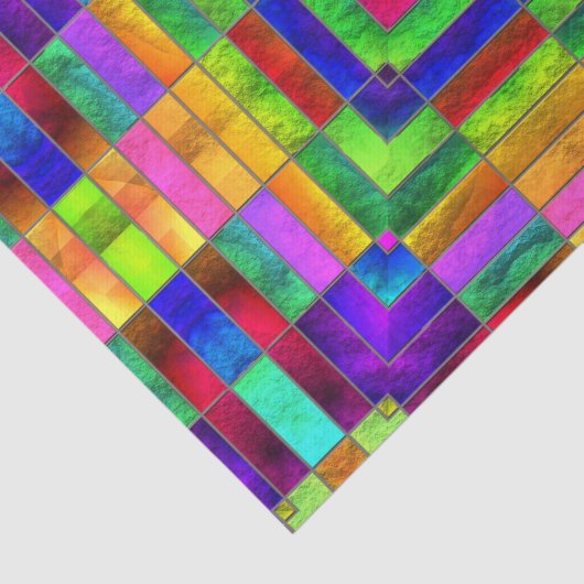 Glas in lood 7 tissuepapier (Detail)