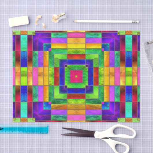 Glas in lood 7 tissuepapier (Craft)