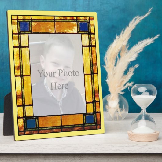 Glas in lood Aangepaste fotoweergave Plaque bekijk Fotoplaat (Zijkant)