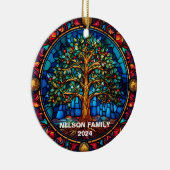 Glas in lood aangepaste kerst ornament (Rechts)