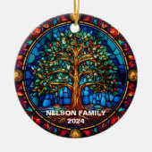 Glas in lood aangepaste kerst ornament (Voorkant)