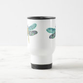 Glas in lood & Abalone Shell Dragonfly Reisbeker (Center)