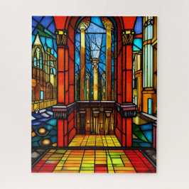 Glas in lood Abbey Digital Art Legpuzzel