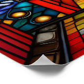 Glas-in-lood Abdij Digitale Kunst Poster (Hoek)