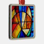 GLAS IN LOOD ABSTRACT 2 METALEN ORNAMENT (Rechts)