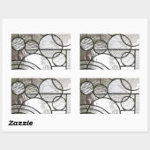 Glas in lood Abstract Cirkel vierkant helder Rechthoekige Sticker (Vel)