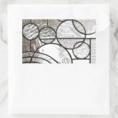 Glas in lood Abstract Cirkel vierkant helder Rechthoekige Sticker (Tas)