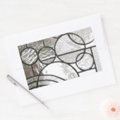 Glas in lood Abstract Cirkel vierkant helder Rechthoekige Sticker (Envelop)