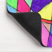 "Glas in lood" Abstract design Mousepad Muismat (Hoek)