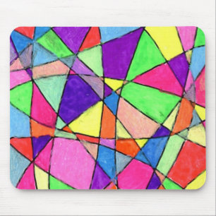 "Glas in lood" Abstract design Mousepad Muismat