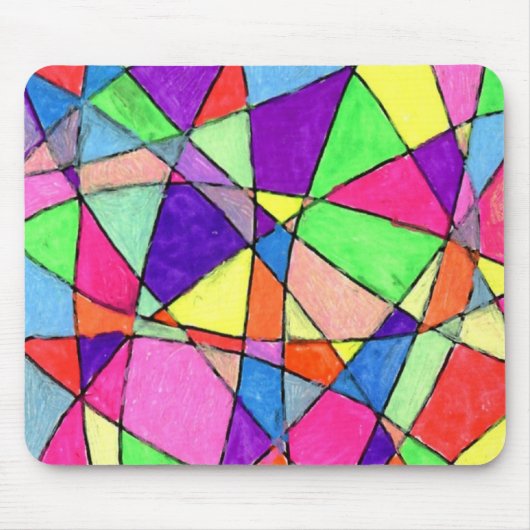"Glas in lood" Abstract design Mousepad Muismat (Voorkant)