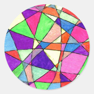 "Glas in lood" Abstract design sticker